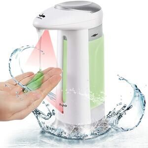 BlissJolly Automatic Soap Dispenser, Touchless Pump with Dual Infrared Motion Se